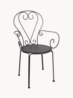 Silla con reposabrazos para exterior apilable Etienne