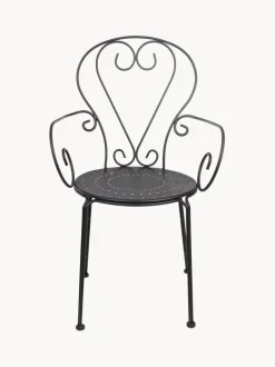 Silla con reposabrazos para exterior apilable Etienne