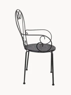 Silla con reposabrazos para exterior apilable Etienne