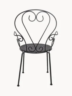 Silla con reposabrazos para exterior apilable Etienne