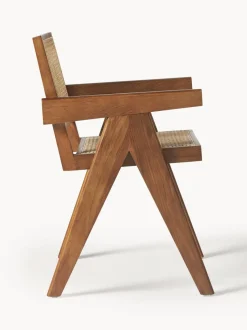 Silla con repozabrazos de tejido vienés Sissi