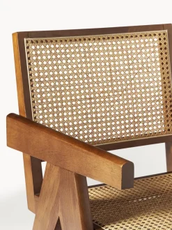 Silla con repozabrazos de tejido vienés Sissi