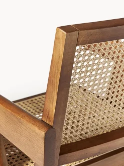 Silla con repozabrazos de tejido vienés Sissi