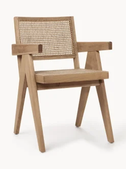 Silla con repozabrazos de tejido vienés Sissi