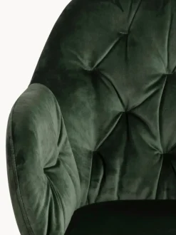 Silla con repozabrazos de terciopelo Lola