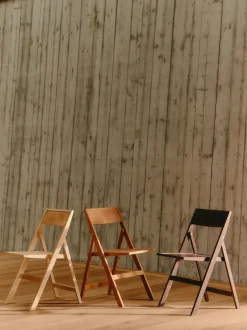 Silla de comedor plegable de madera de abedul Flat