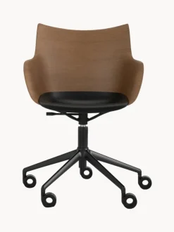 Silla de escritorio con reposabrazos Q/WOOD, altura regulable