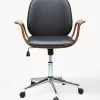 Silla de escritorio de cuero artificial Patron, altura regulable