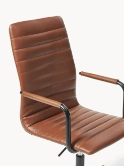 Silla de escritorio de cuero sintético Winslow, altura regulable