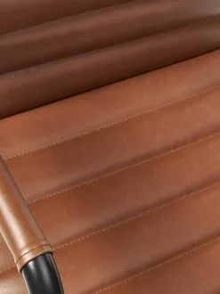 Silla de escritorio de cuero sintético Winslow, altura regulable