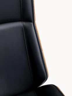 Silla de escritorio de cuero sintético Rouven, altura regulable