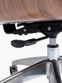 Silla de escritorio de cuero sintético Rouven, altura regulable