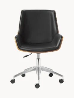 Silla de escritorio de cuero sintético Rouven, altura regulable