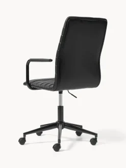Silla de escritorio de cuero sintético Winslow, ajustable en altura