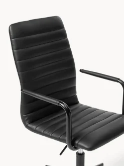 Silla de escritorio de cuero sintético Winslow, ajustable en altura