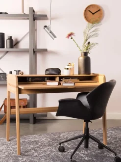 Silla de escritorio de cuero sintético Nikki, altura regulable