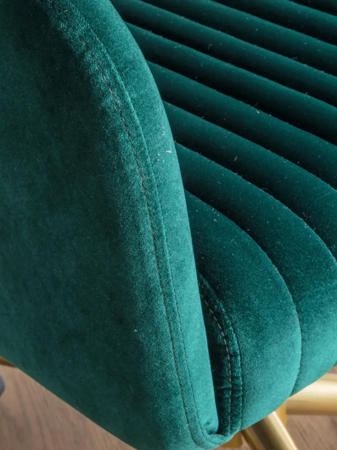 Silla de escritorio de terciopelo regulable en altura Murray