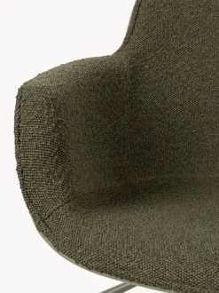 Silla de escritorio en tejido bouclé Albert, regulable en altura