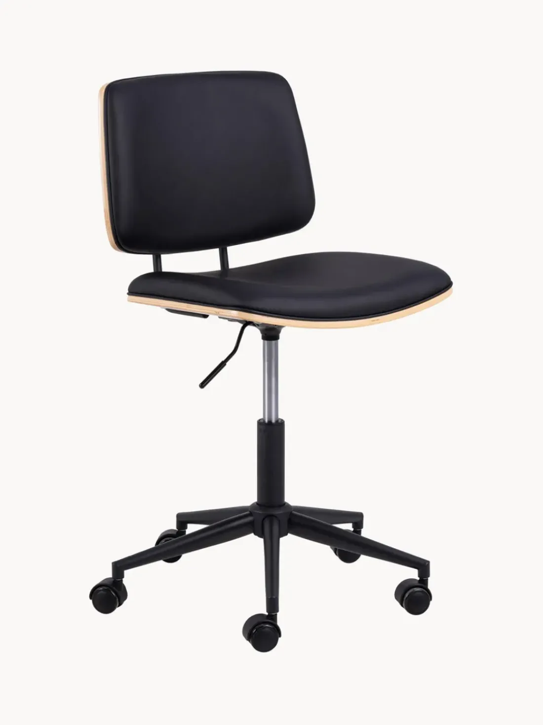 Silla de escritorio giratoria de piel sintética Owen, regulable en altura