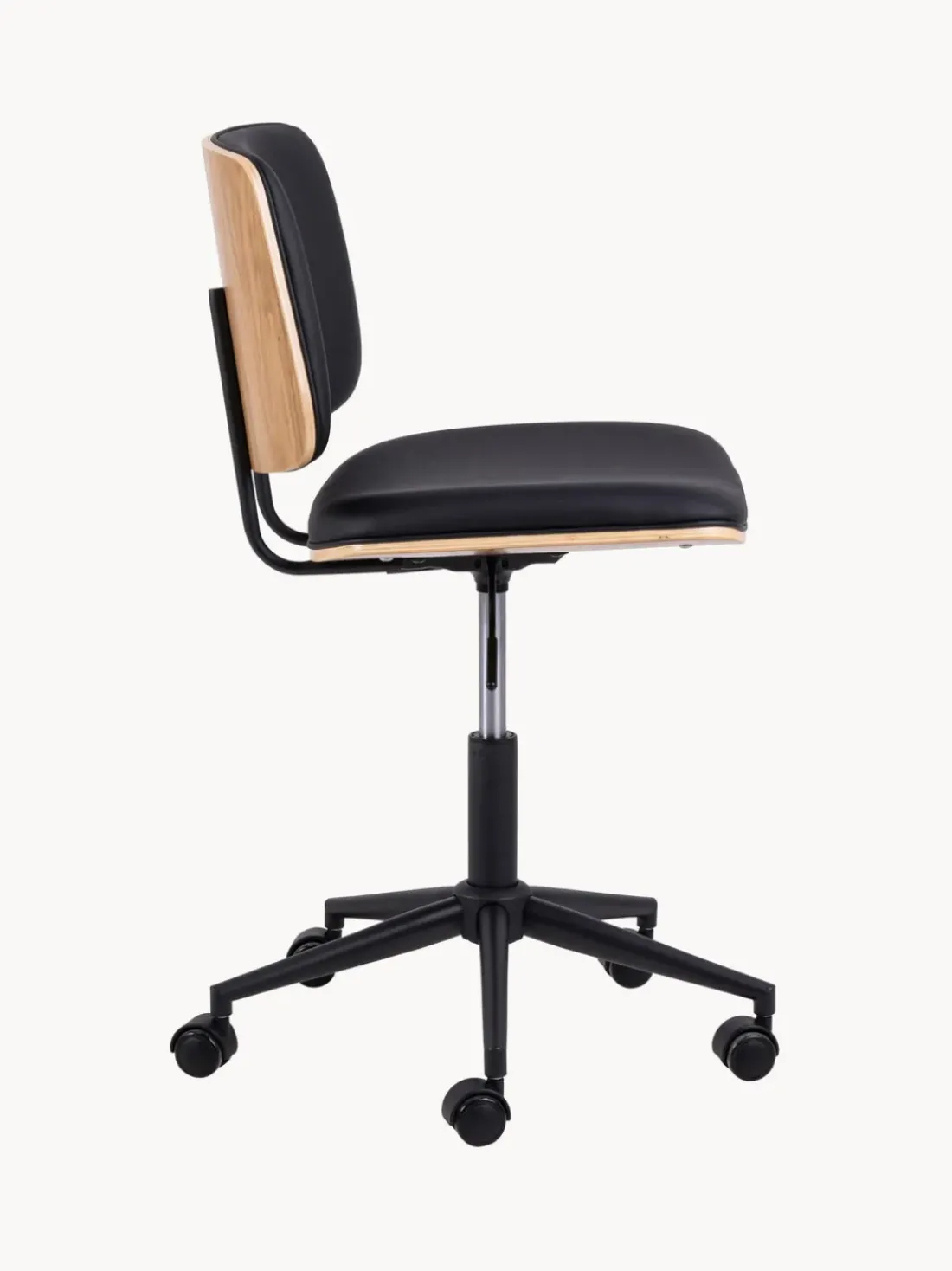 Silla de escritorio giratoria de piel sintética Owen, regulable en altura