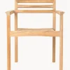 Silla de jardín apilable de madera de teca AH502