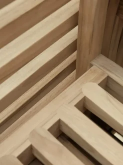 Silla de jardín apilable de madera de teca AH502