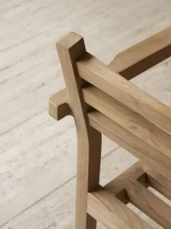 Silla de jardín apilable de madera de teca AH502