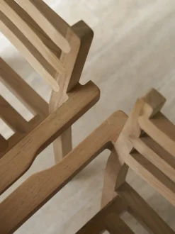 Silla de jardín apilable de madera de teca AH502