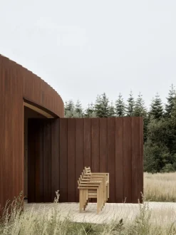 Silla de jardín apilable de madera de teca AH502