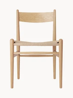 Silla de madera con asiento tejido a mano CH36