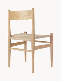 Silla de madera con asiento tejido a mano CH36