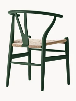 Silla de madera con asiento tejido a mano CH23