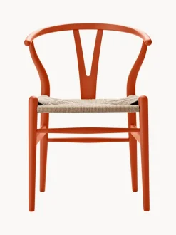 Silla de madera con asiento tejido a mano CH24 Wishbone Chair