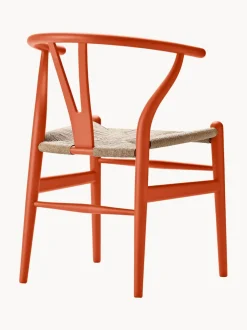 Silla de madera con asiento tejido a mano CH24 Wishbone Chair