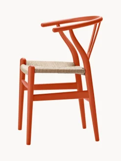 Silla de madera con asiento tejido a mano CH24 Wishbone Chair