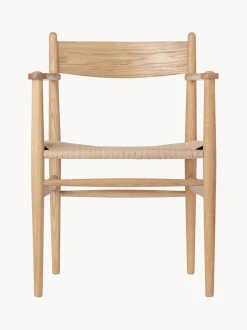 Silla de madera con asiento tejido a mano CH37