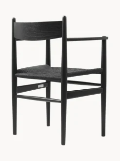 Silla de madera con asiento tejido a mano CH37