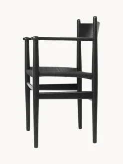 Silla de madera con asiento tejido a mano CH37