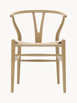 Silla de madera con asiento tejido a mano CH24 Wishbone Chair