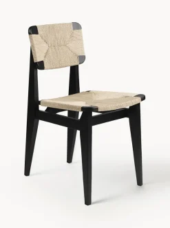 Silla de madera de roble con asiento trenzado C-Chair