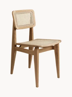 Silla de madera de roble con tejido vienés C-Chair