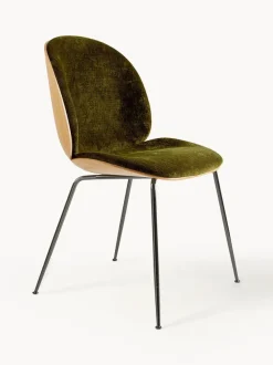 Silla de terciopelo con asiento Beetle