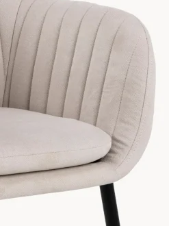 Silla de terciopelo con reposabrazos Emilia