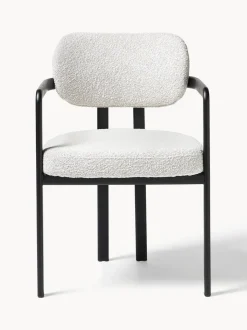Silla en tejido bouclé Adrien