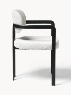 Silla en tejido bouclé Adrien