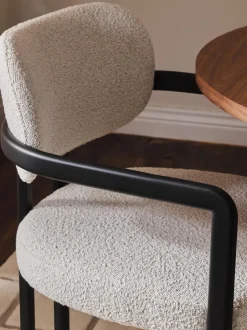 Silla en tejido bouclé Adrien