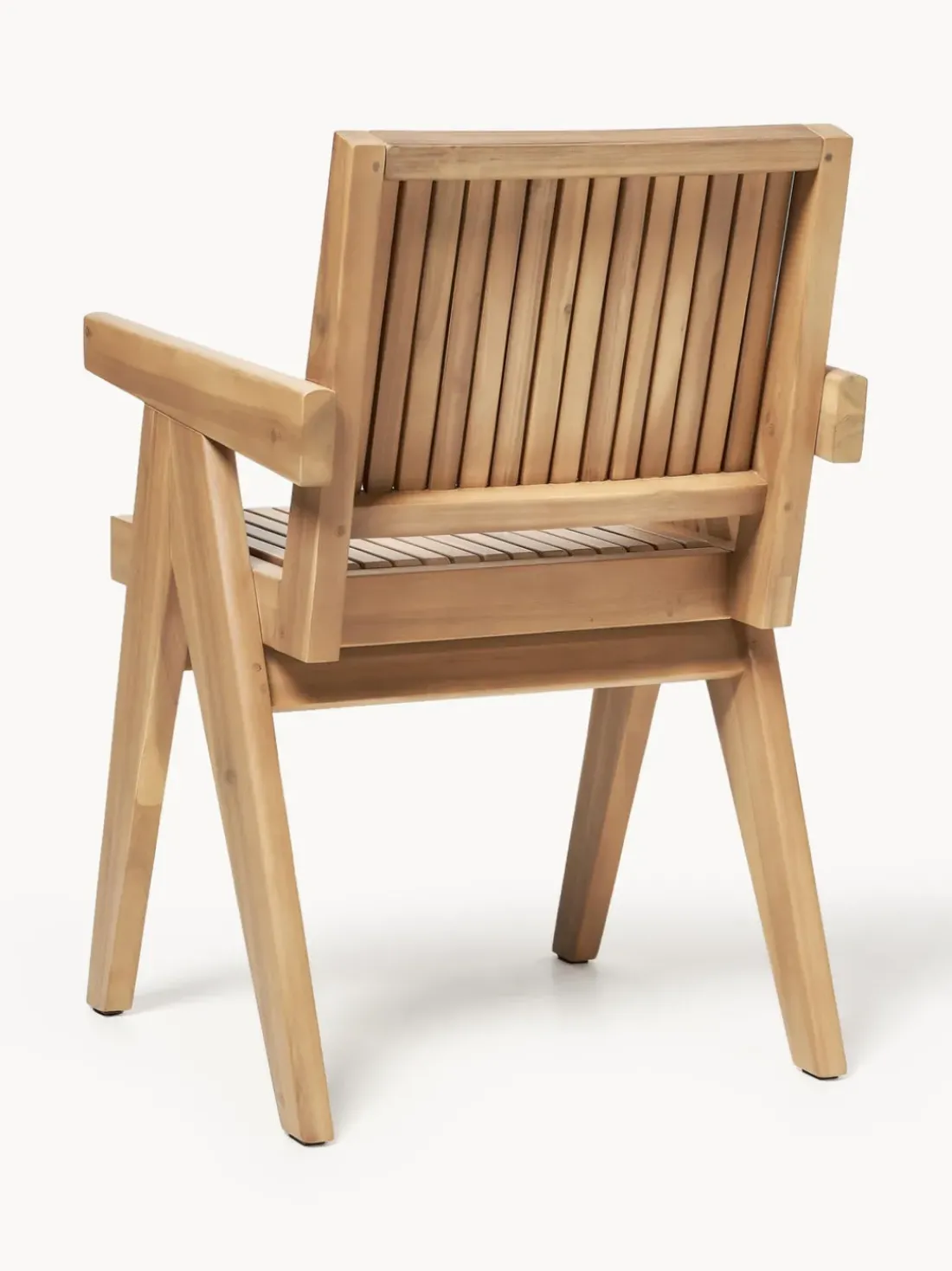 Silla para exterior con reposabrazos de madera de acacia Sissi