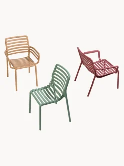 Sillas de jardín apilables con reposabrazos Doga, 2 uds.