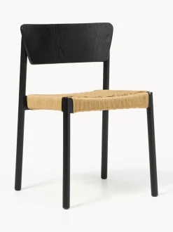 Sillas de madera y ratán Danny, 2 uds.