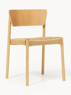 Sillas de madera y ratán Danny, 2 uds.